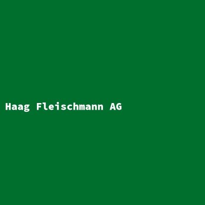 Manufacturer: Haag Fleischmann AG