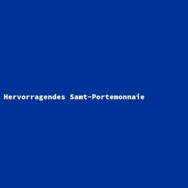 Hervorragendes Samt-Portemonnaie