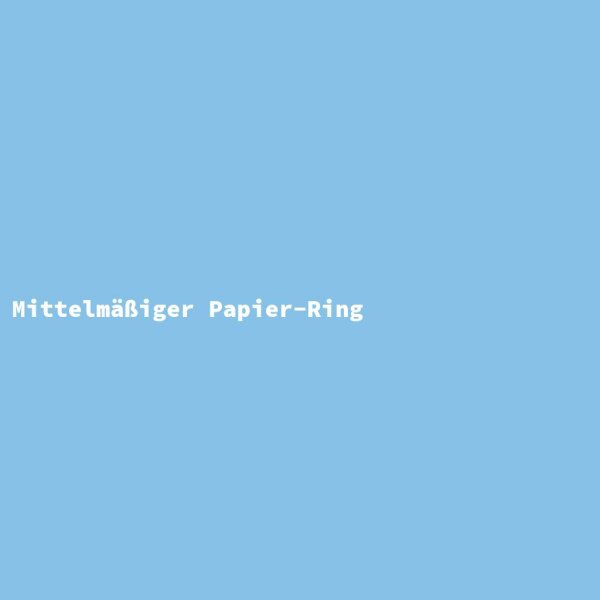 Mittelm&auml;&szlig;iger Papier-Ring
