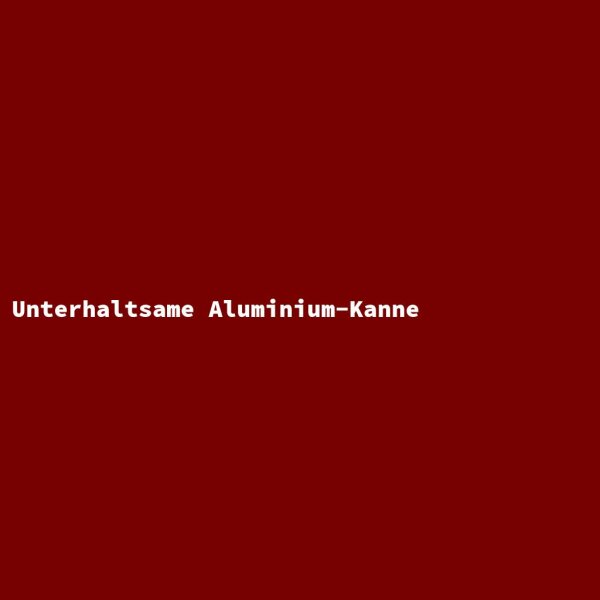 Unterhaltsame Aluminium-Kanne