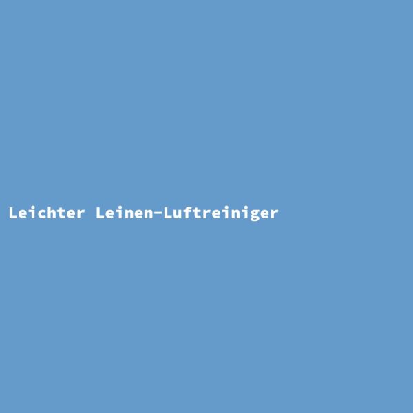 Leichter Leinen-Luftreiniger